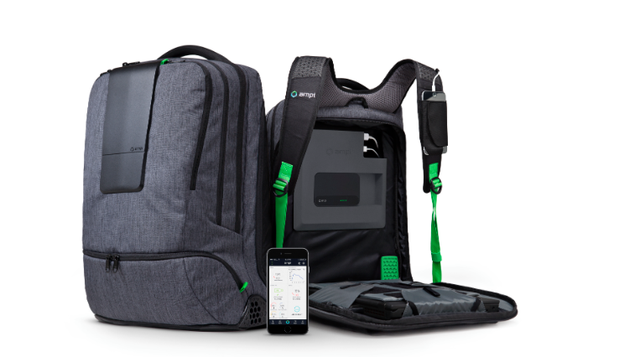 The Smartbag is fully wired for gadget charging