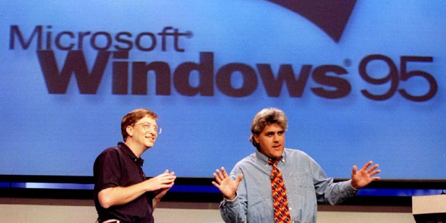 Bill Gates Jay Leno Windows 95