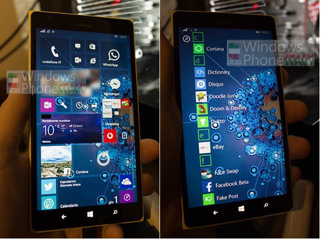 Rò rỉ hình ảnh giao diện Windows 10 trên điện thoại?