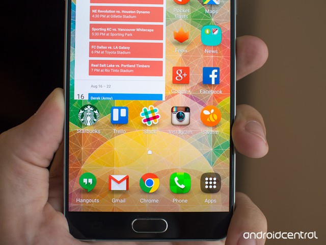 Galaxy Note 5 launcher close-up