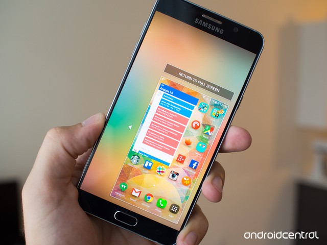 Galaxy Note 5 one-handed operation