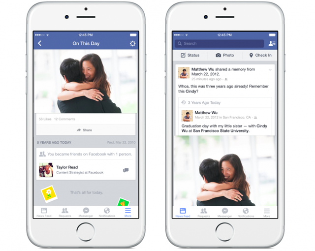 image 6 730x582 Facebooks new On This Day feature takes you down memory lane, Timehop style