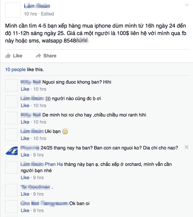 Nhiều người Việt tại Singapore sẵn sàng xếp hàng thuê để kiếm tiền.