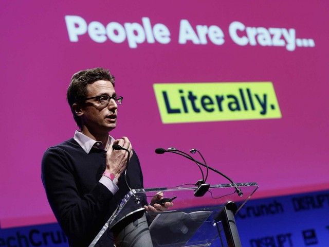 Jonah Peretti reads the business or sports section of the New York Times on his morning commute.