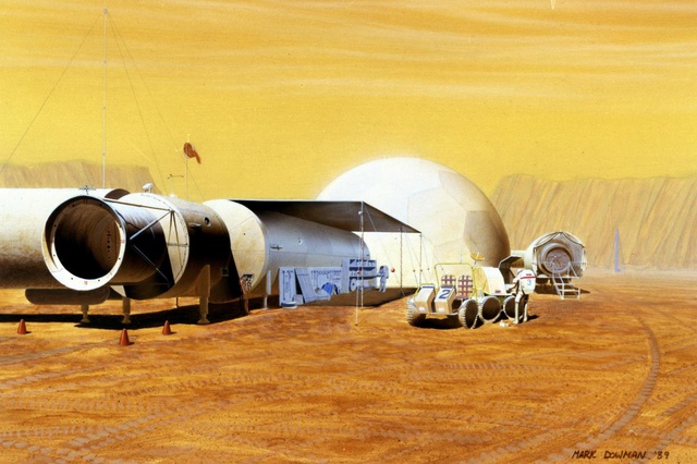 Những trạm nghiên cứu và sinh sống trên sao Hỏa sẽ giống như thế này.