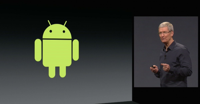 Tim Cook with Android