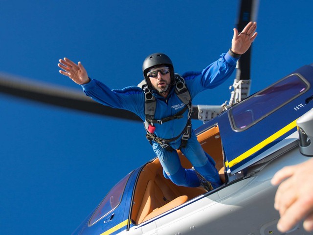 Sergey Brin does various acrobatic things.