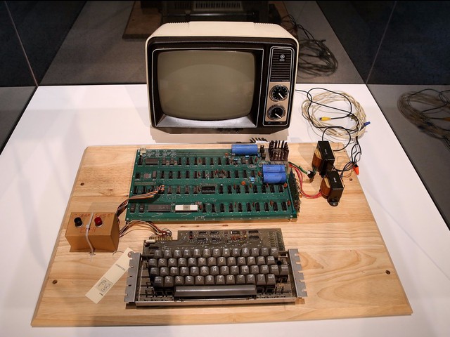 Wozniak developed the hardware and operating systems for the Apple 1 in 1976. This rare version of the early computer sold for more than $380,000 at a Christies auction in 2013.