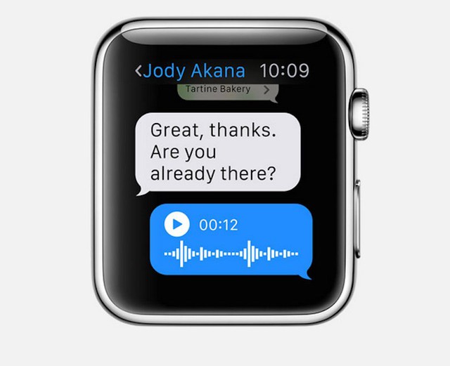 You can send audio snippets as a reply to a text message.