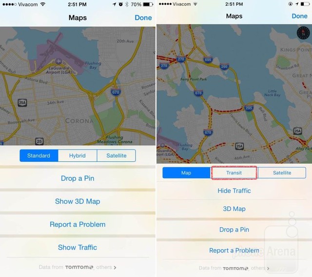 Transit in Apple Maps
