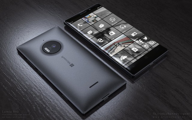 Nguyên mẫu chiếc Lumia 940 trên trang Phone Designer