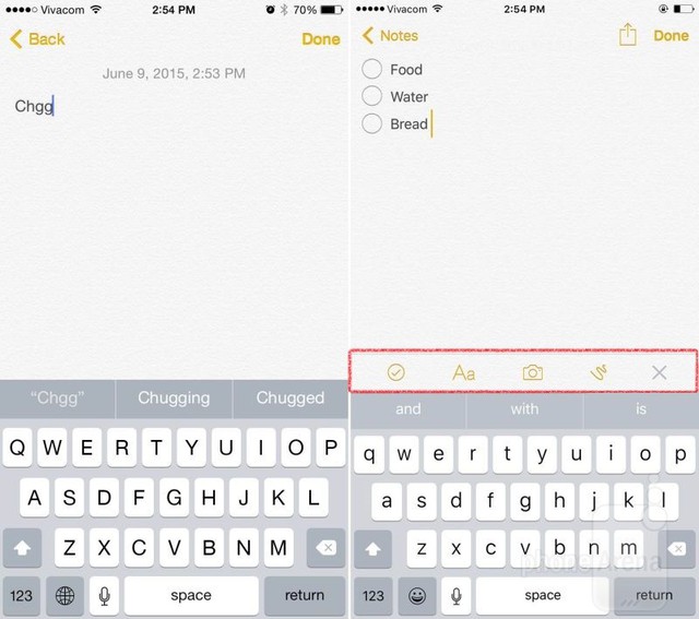 Improved Notes app and keyboard