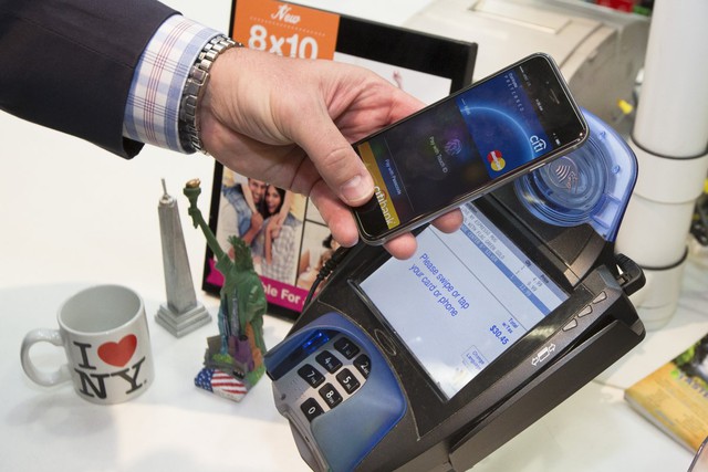 Apple Pay, which is compatible with the iPhone 6 and 6 Plus, only works at NFC-enabled terminals. 