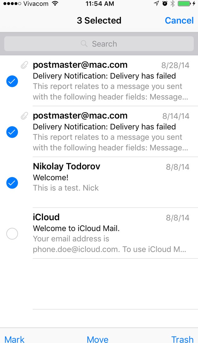  Ứng dụng mail của iOS 9 có khả năng chỉnh sửa hàng loạt mail. 