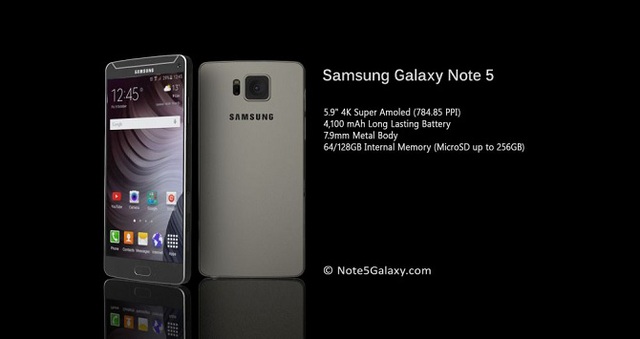 Chiêm ngưỡng concept Galaxy Note 5 với màn hình Super AMOLED 5.9 inch (4K)