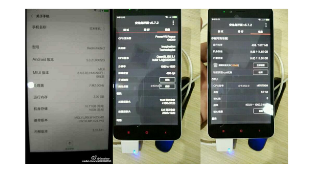 Ảnh rò rỉ chiếc Redmi Note 2 của Xiaomi