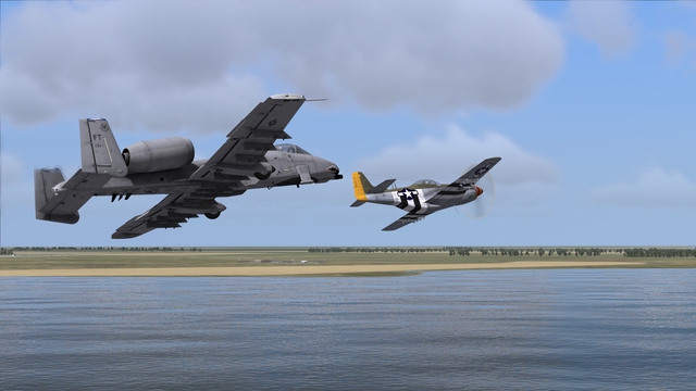  P-51 Mustang bay cùng lợn lòi A-10 Thunderbolt 