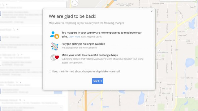Google Map Maker đã chính thức hoạt động trở lại