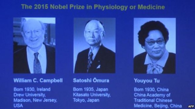  3 giáo sư đạt giải Nobel y học năm 2015 