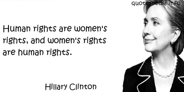 Hillary Clinton và câu nói nổi tiếng về nữ quyền của mình.