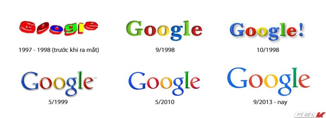 Logo của Google vẫn luôn trung thành với hình mẫu ban đầu.