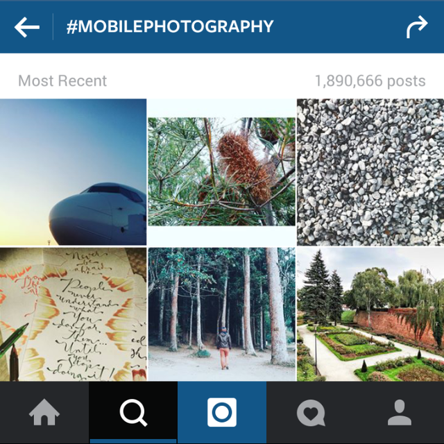 Hay như Hashtag Mobilephotography cũng đạt gần 2 triệu.