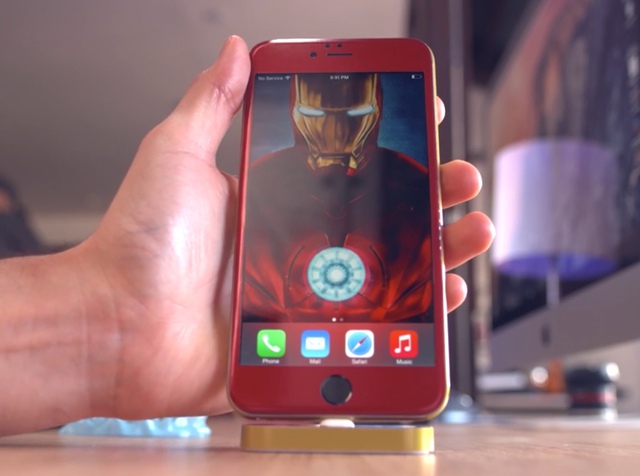 Mặt trước iPhone 6 Iron Man.