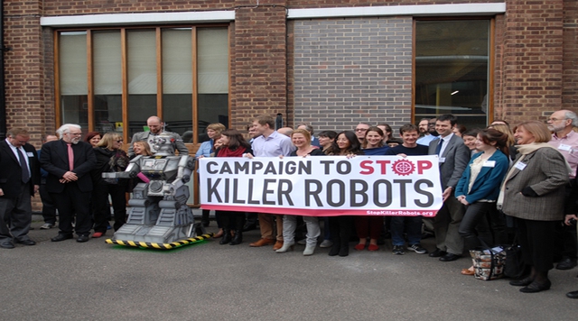 Cộng đồng phương Tây đang tiến hành những cuộc biểu tình yêu cầu cấm những robot sát thủ