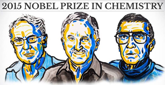  3 nhà khoa học nhận giải Nobel hóa học năm 2015 