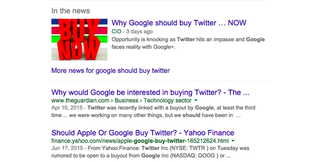 Thông tin Google sẽ mua lại Twitter hiện đang tràn ngập trên mạng.