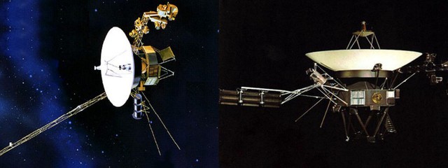 Hình ảnh về Voyager 1 và 2.