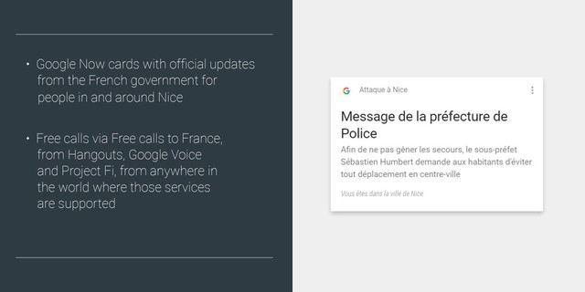  Google Now cập nhật thông tin tại Nice (Pháp) 