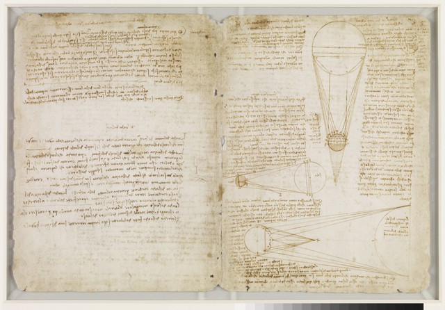  Các ghi chú trong cuốn sổ tay Codex Leicester của Leonardo da Vinci. 