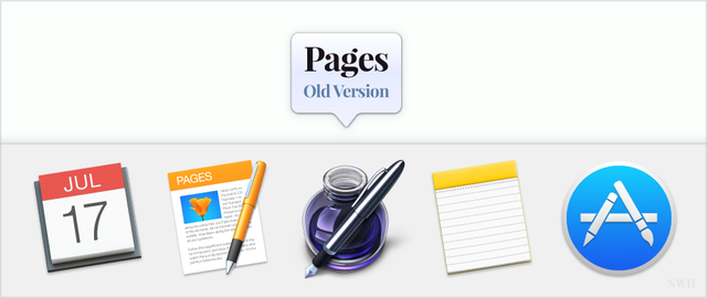  Ứng dụng Pages cũ vẫn có hiệu ứng đổ bóng, khiến nó nổi bật hẳn giữa những ứng dụng mới.​ 