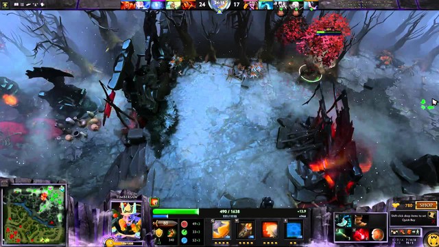 Một game thủ đang stream game DotA 2.