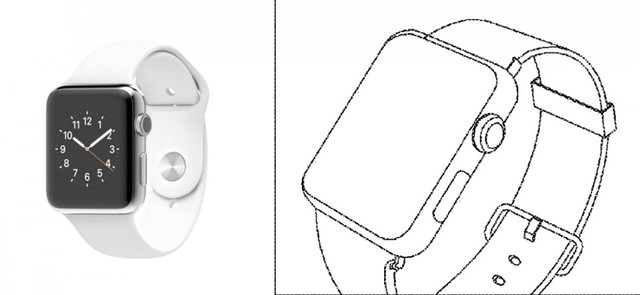  Có thể thấy rõ những hình ảnh trong đơn bản quyền của Samsung là Apple Watch. 