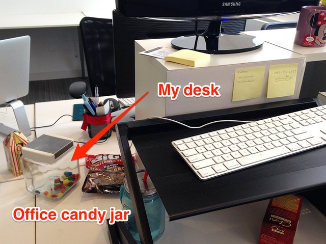  Hũ kẹo trong văn phòng của tôi 