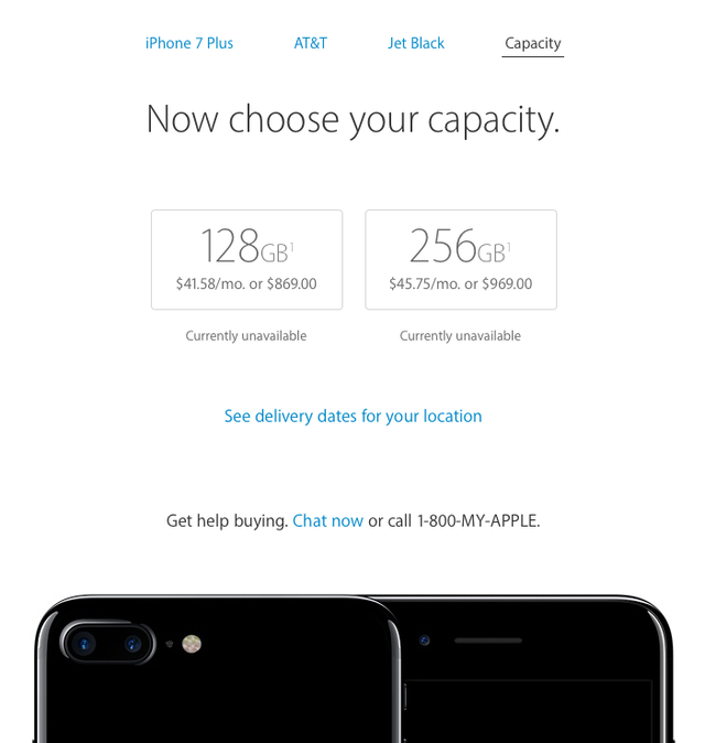  iPhone 7 Jet Black sẽ chỉ có mặt với hai phiên bản 128GB và 256GB 