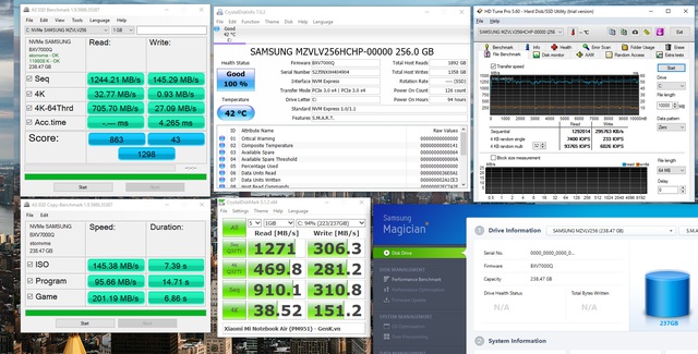  SSD Samsung PM951 đi kèm Mi Notebook Air 