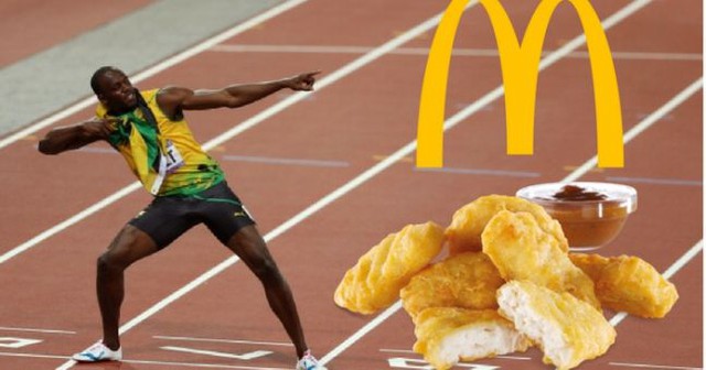  Bolt đã từng ăn tới 100 miếng gà chiên cốm mỗi ngày trong Olympic 2008 