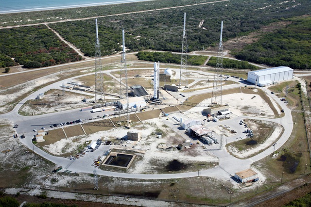 Khu vực phóng tàu của SpaceX tại Mũi Canaveral.