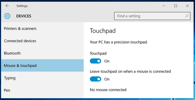  Trackpad của Mi Notebook Air được Windows 10 nhận là precision trackpad 