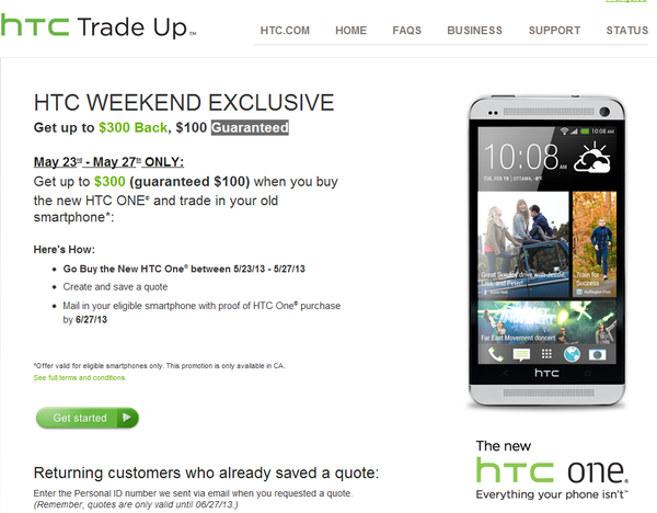 HTC tổ chức chương trình đổi smartphone cũ lấy HTC One