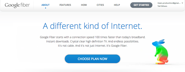  Dịch vụ Google Fiber với tốc độ "khủng"