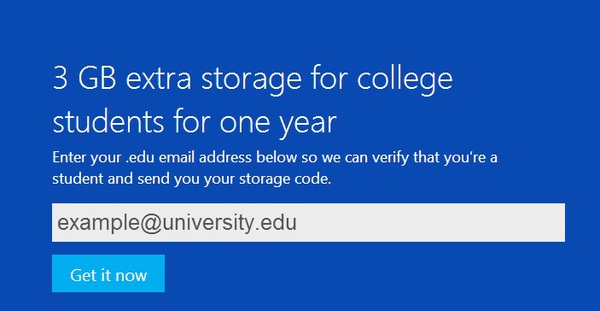 Microsoft tặng thêm 3 GB lưu trữ SkyDrive cho đối tượng sinh viên