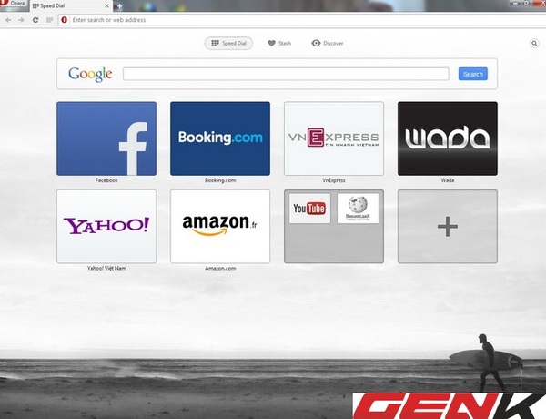  Trang Speed Dial trên Opera mới.