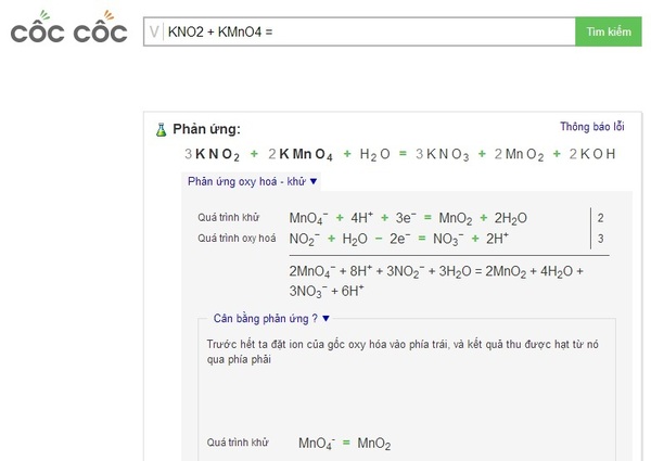  Cốc Cốc ra mắt tính năng giải bài tập hóa học