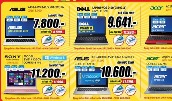 Giảm giá “khủng”, laptop ở siêu thị điện máy vẫn bán đắt hơn đại lý 2