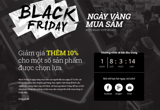  Chương trình Black Friday của Hotdeal