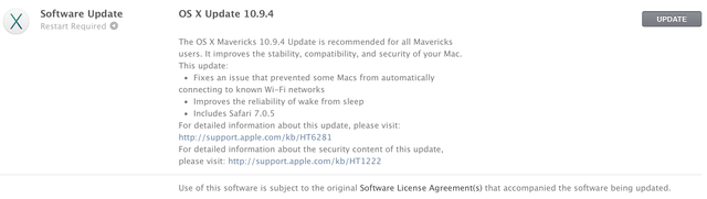 Apple phát hành iOS 7.1.2 và OS X 10.9.4 khắc phục một vài lỗi nhỏ